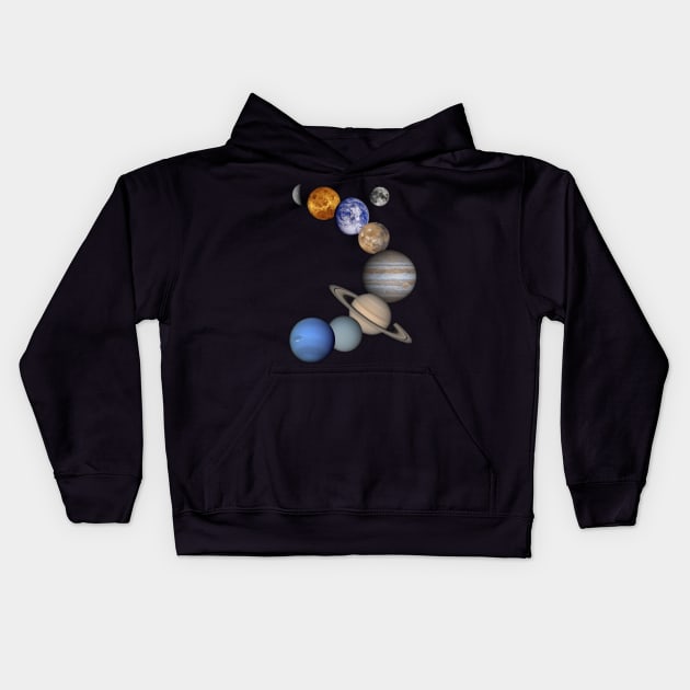 The planets Kids Hoodie by Gaming Galaxy Shirts 